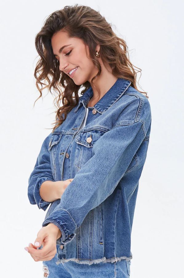 Frayed Women Jacket - DOCACCA - Denim Jackets - 