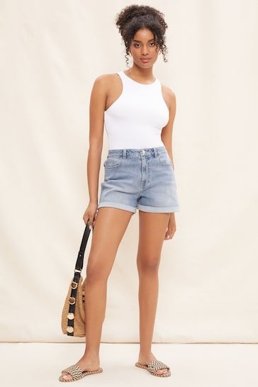 Friends Like These Denim Boyfriend Shorts - DOCACCA - Shorts & Skirts - 