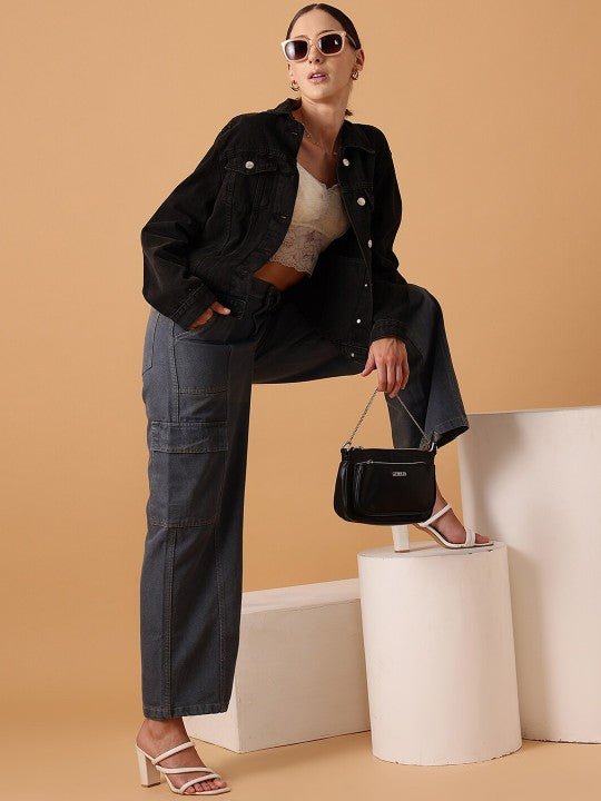 Lightweight Pure Cotton Crop Denim Jacket - DOCACCA - Denim Jackets - 