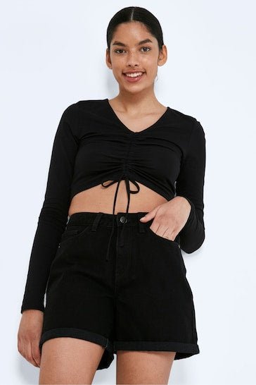 MAY High Waist Mom Shorts - DOCACCA - Shorts & Skirts - 