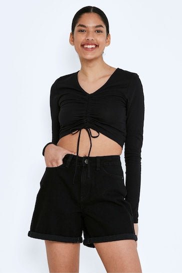 MAY High Waist Mom Shorts - DOCACCA - Shorts & Skirts - 