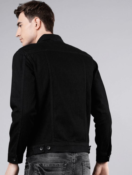 Mens Denim Jacket Black - DOCACCA - Denim Jacket - 