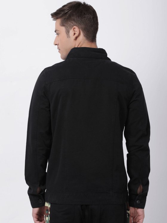 Mens Denim Jacket Black - DOCACCA - Denim Jacket - 