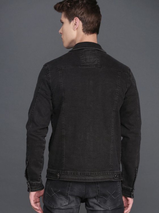 Mens Denim Jacket Black - DOCACCA - Denim Jacket - 