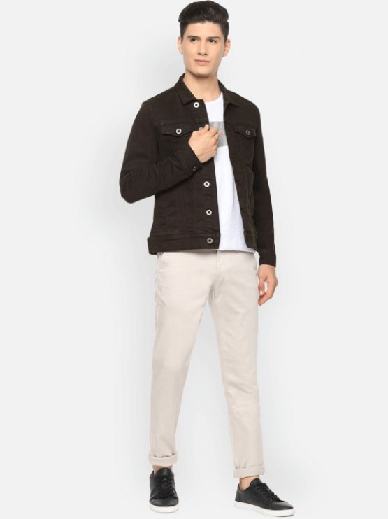 Mens Denim Jacket Black - DOCACCA - Denim Jacket - 