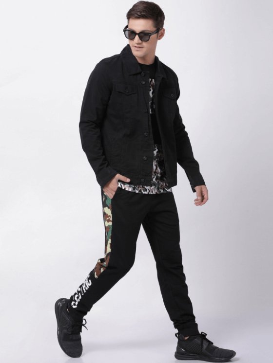 Mens Denim Jacket Black - DOCACCA - Denim Jacket - 