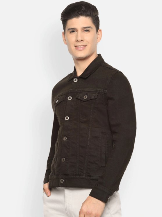 Mens Denim Jacket Black - DOCACCA - Denim Jacket - 