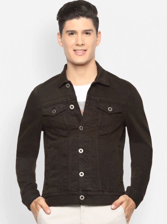 Mens Denim Jacket Black - DOCACCA - Denim Jacket - 