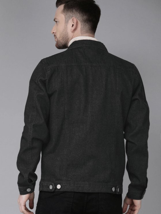 Mens Denim Jacket Black - DOCACCA - Denim Jacket - 