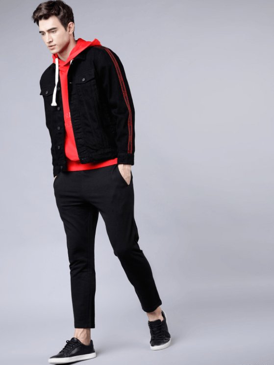 Mens Denim Jacket Black - DOCACCA - Denim Jacket - 