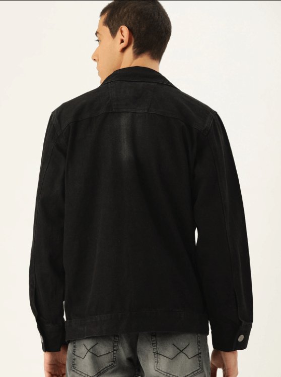 Mens Denim Jacket Black - DOCACCA - Denim Jacket - 