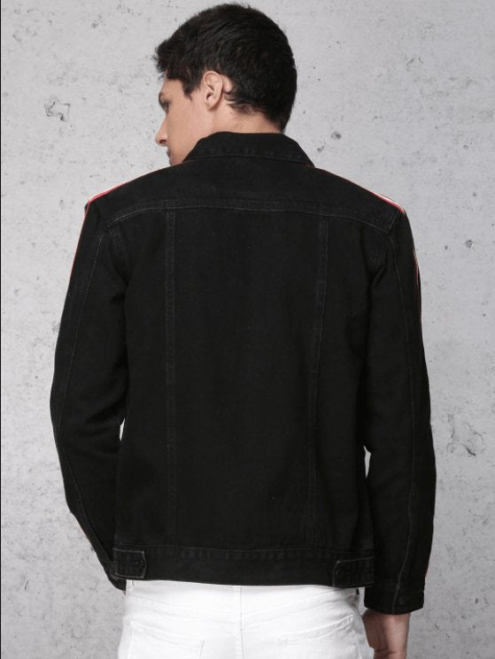 Mens Denim Jacket Black - DOCACCA - Denim Jacket - 