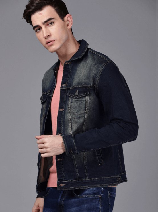 Mens Denim Jacket Black - DOCACCA - Denim Jacket - 