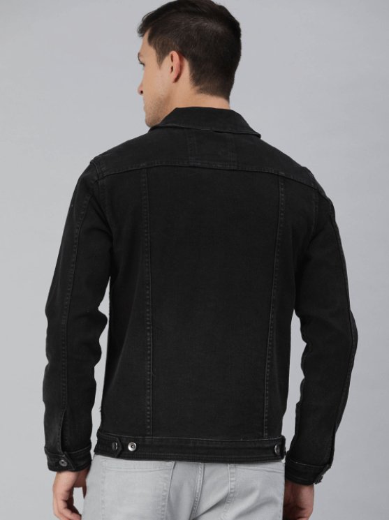 Mens Denim Jacket Black - DOCACCA - Denim Jacket - 