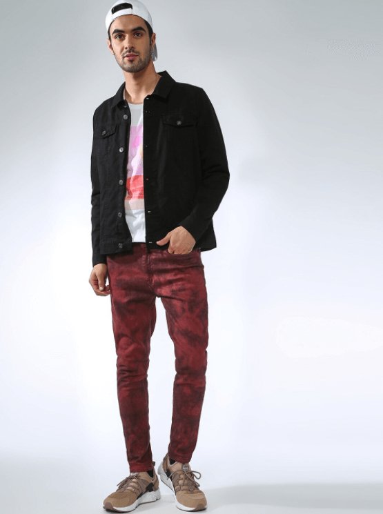 Mens Denim Jacket Black - DOCACCA - Denim Jacket - 