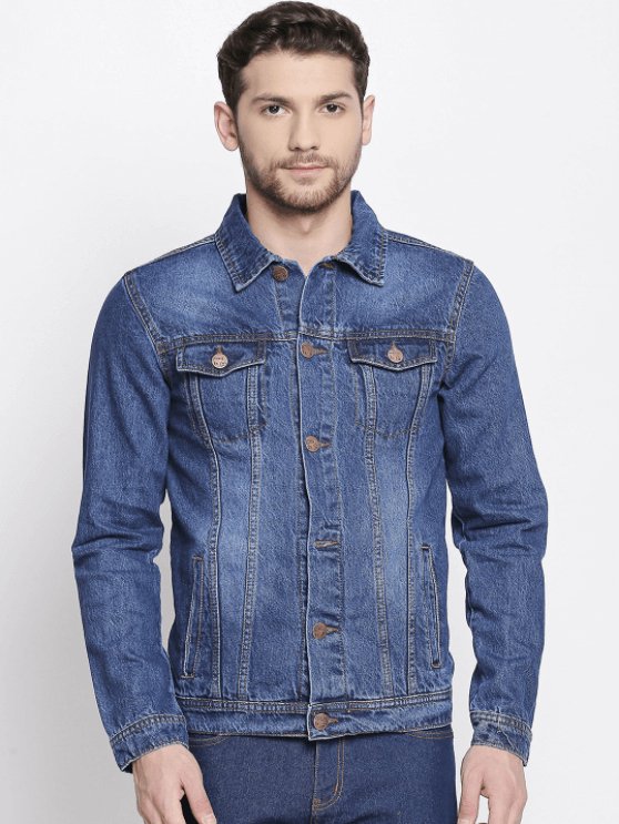 Mens Denim Jacket Blue - DOCACCA - Denim Jacket - 