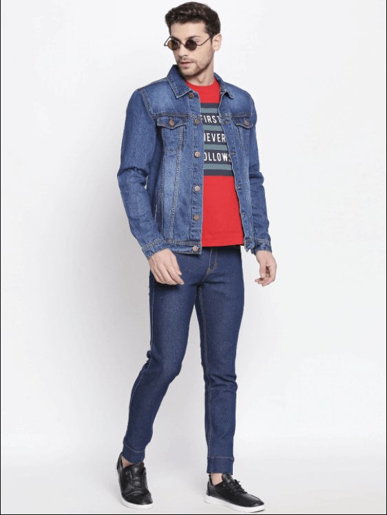 Mens Denim Jacket Blue - DOCACCA - Denim Jacket - 