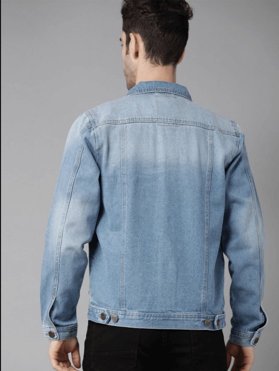 Mens Denim Jacket Light Blue - DOCACCA - Denim Jacket - 