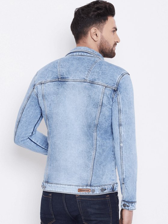 Mens Denim Jacket Light Blue - DOCACCA - Denim Jacket - 