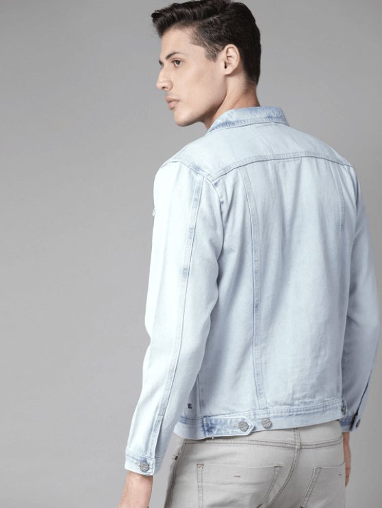 Mens Denim Jacket Light Blue - DOCACCA - Denim Jacket - 