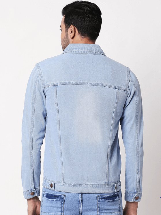 Mens Denim Jacket Light Blue - DOCACCA - Denim Jacket - 