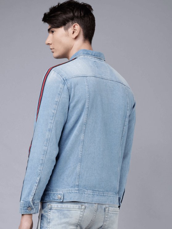 Mens Denim Jacket Light Blue - DOCACCA - Denim Jacket - 