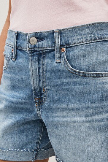 Mid Rise Girlfriend Shorts - DOCACCA - Shorts & Skirts - 