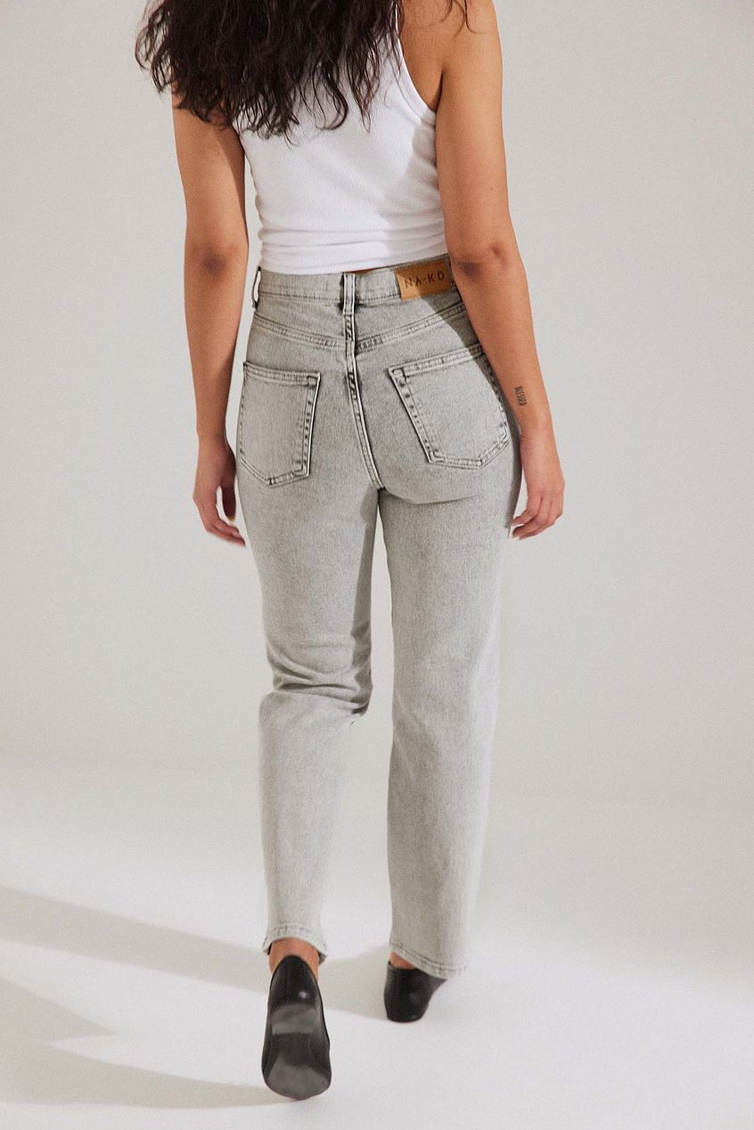 Organic Straight High Waist Jeans For Womens - DOCACCA - Jeans - 