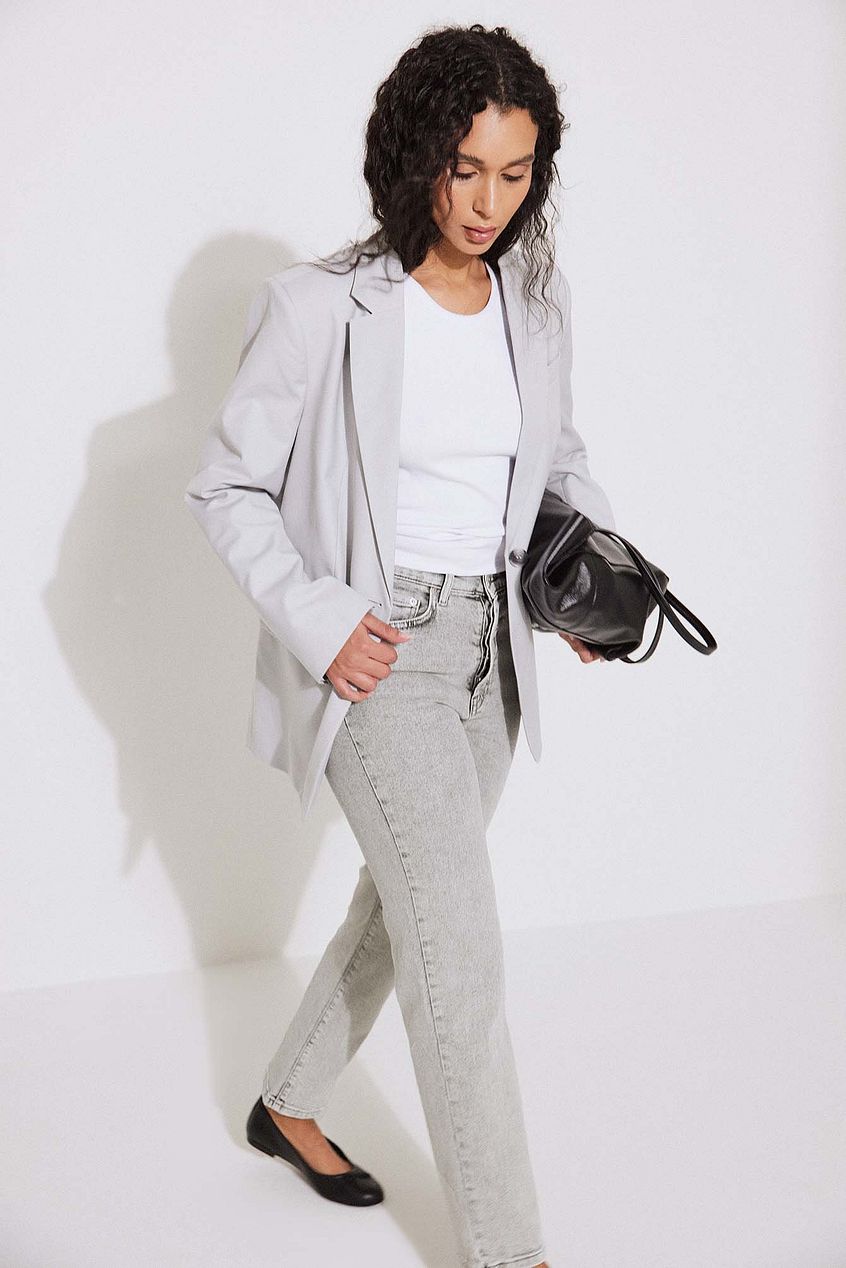 Organic Straight High Waist Jeans For Womens - DOCACCA - Jeans - 