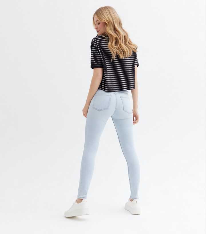 Pale Blue High Waist Ashleigh Skinny Jeans - DOCACCA - Jeans - 