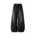 -Men's Black  wide leg jeans