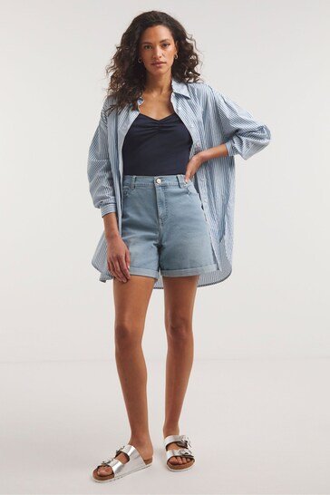 Simply Be Blue Super Lightwash Short - DOCACCA - Shorts & Skirts - 