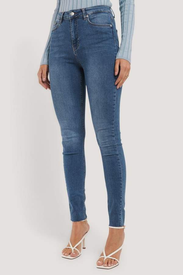 Skinny Fit Mid - Rise Clean Look Stretchable Jeans - DOCACCA - Jeans - 