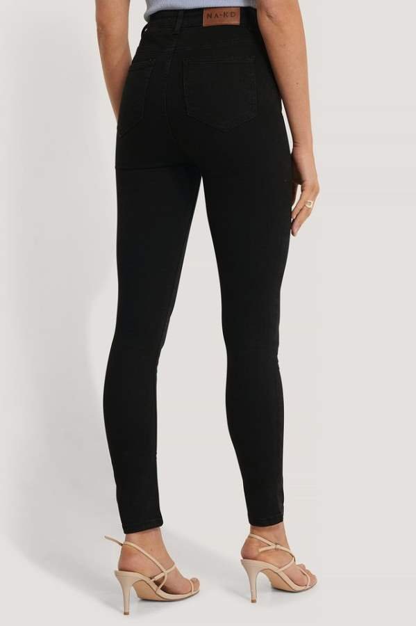 Skinny Fit Mid - Rise Slash Knee Stretchable Jeans - DOCACCA - Jeans - 